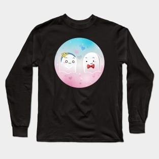 Kawaii Ghost Couple In Love Long Sleeve T-Shirt